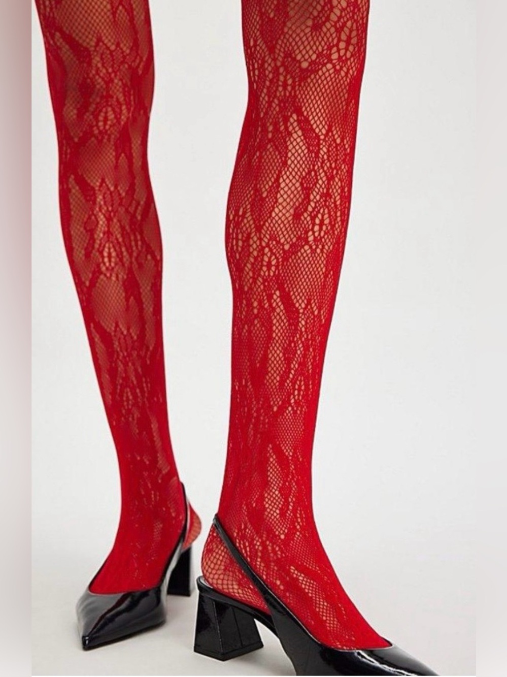 Free People aired Lace Limitless Tights Pantyhose Hosiery Size S-M